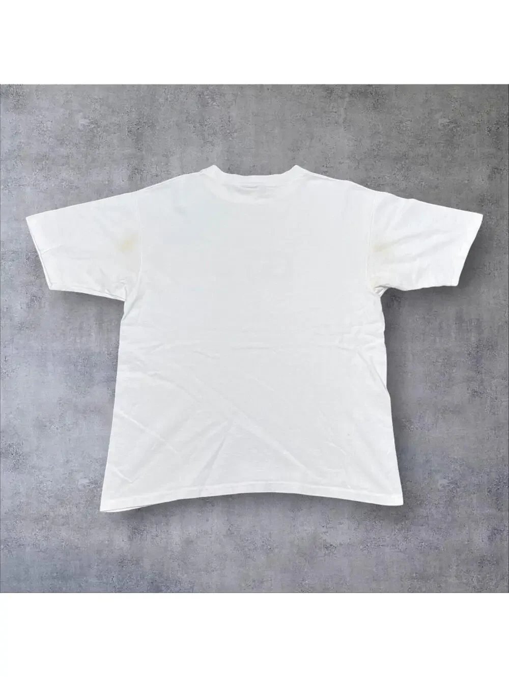 Vintage 90S Guess Jeans Company Spell Out Logo Made In Usa Mens White Tee Medium - Picture 2 of 7